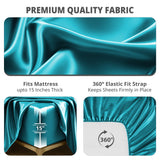 Silky Soft 4-Piece Satin Sheet Set | Deep Pocket | Wrinkle-Free Easy Care Bedding