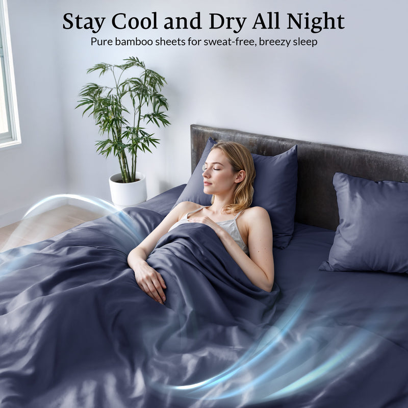 4-Piece 100% Organic Bamboo Viscose Sheet Set