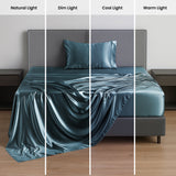 Silky Soft 4-Piece Satin Sheet Set | Deep Pocket | Wrinkle-Free Easy Care Bedding