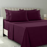 Plum 6-Piece Deep Pocket Bed Sheet Set – Lux Decor