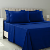 Royal Blue 6-Piece Deep Pocket Bed Sheet Set – Lux Decor