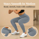 Silver Women’s High-Waist Seamless Sports Leggings – Lux Decor