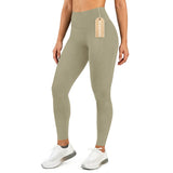 Taupe Women’s High-Waist Seamless Sports Leggings – Lux Decor