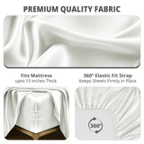Silky Soft 4-Piece Satin Sheet Set | Deep Pocket | Wrinkle-Free Easy Care Bedding