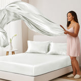 Silky Soft 4-Piece Satin Sheet Set | Deep Pocket | Wrinkle-Free Easy Care Bedding