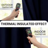 Set of 2 Thermal Blackout Curtains for Bedroom and Living Room