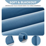 Set of 2 Thermal Blackout Curtains for Bedroom and Living Room