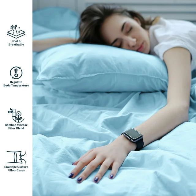 4-Piece Bamboo Blend Cooling Bed Sheets Set