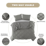 3-Piece Reversible Comforter Set