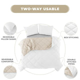 3-Piece Reversible Comforter Set