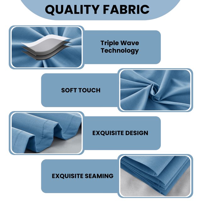 Set of 2 Thermal Blackout Curtains for Bedroom and Living Room