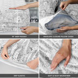 4-Piece Paisley Design Bed Sheet Set | Deep Pocket | Flat, Fitted & Pillowcases